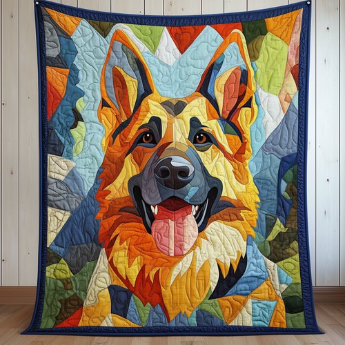 Joyful German Shepherd Quilted Blanket GFTOHD609