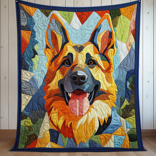 Joyful German Shepherd Quilted Blanket GFTOHD609