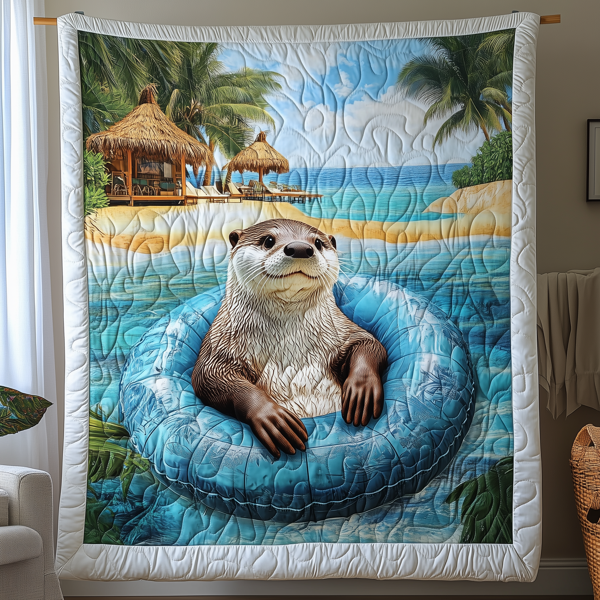 Otter Chillin' Paradise Quilted Blanket GFTOHD283
