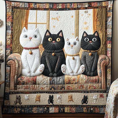 Funky Cat Quilted Blanket GFTOHD456