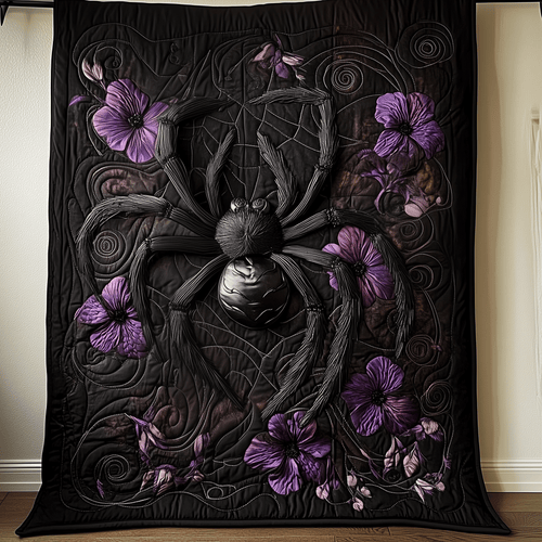 Black Spider Quilted Blanket GFTOAB1339