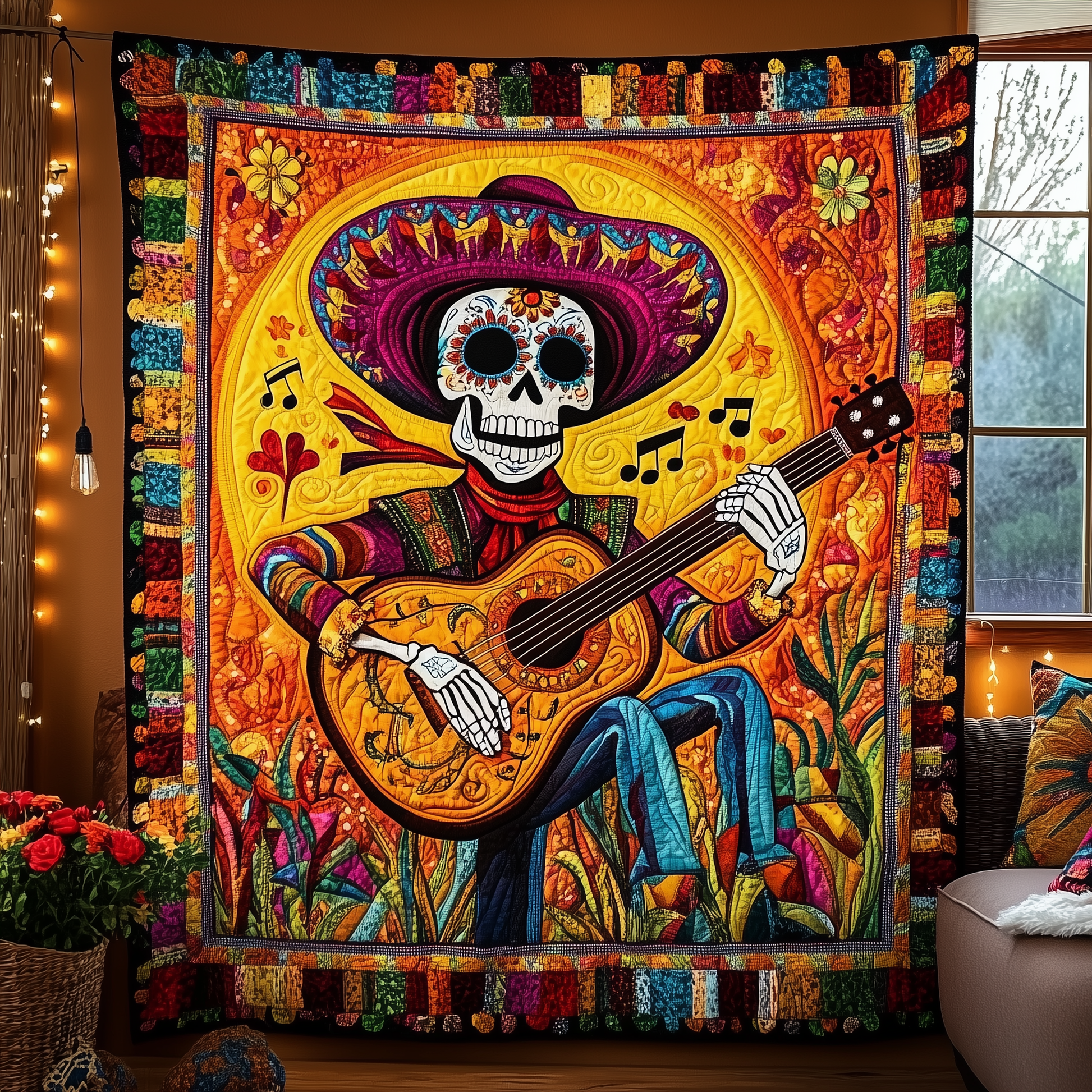 Day of the Dead Quilted Blanket GFTOTL1077