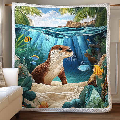 Otter Chillin' Paradise Quilted Blanket GFTOHD281