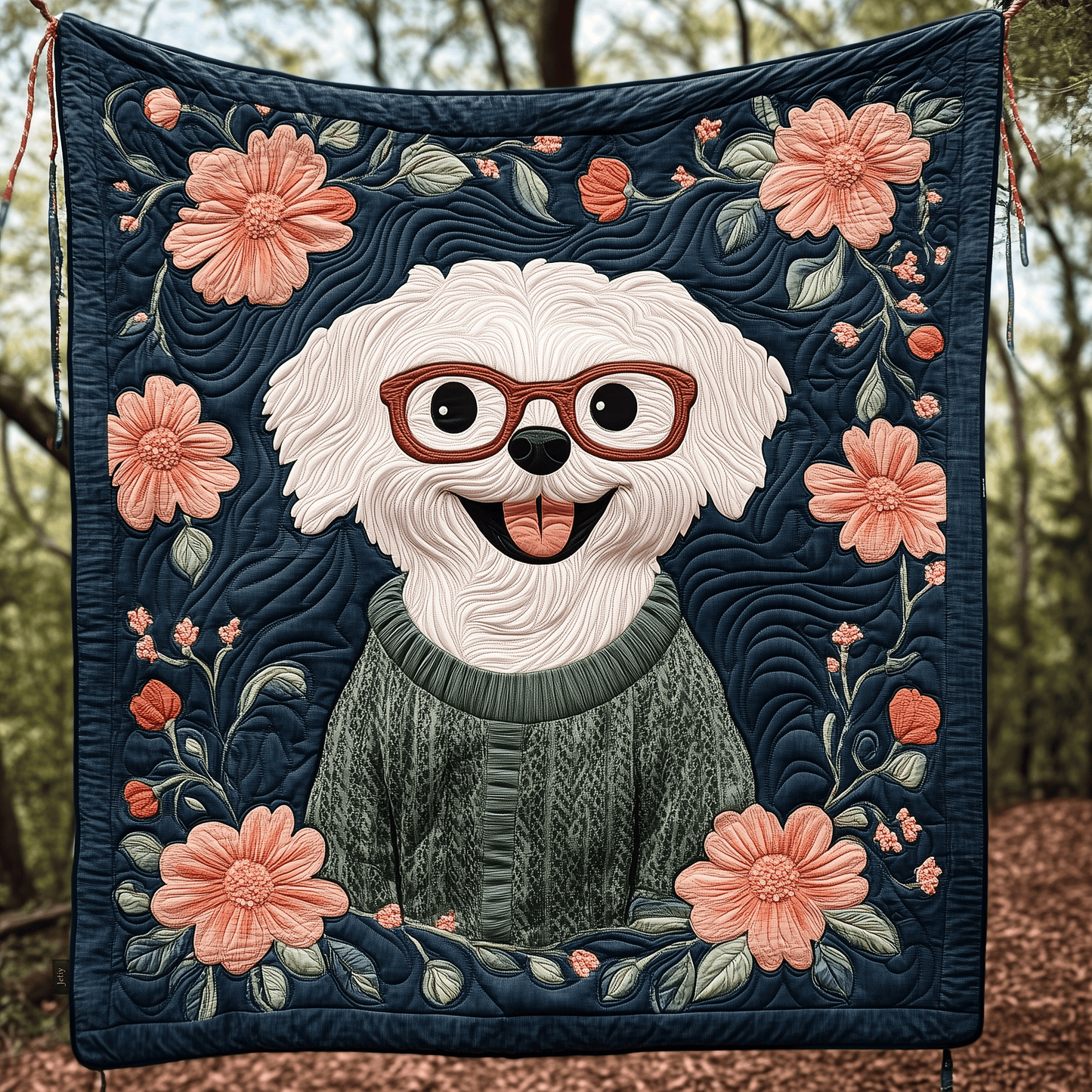 Floral Maltese Quilted Blanket GFTOAB539