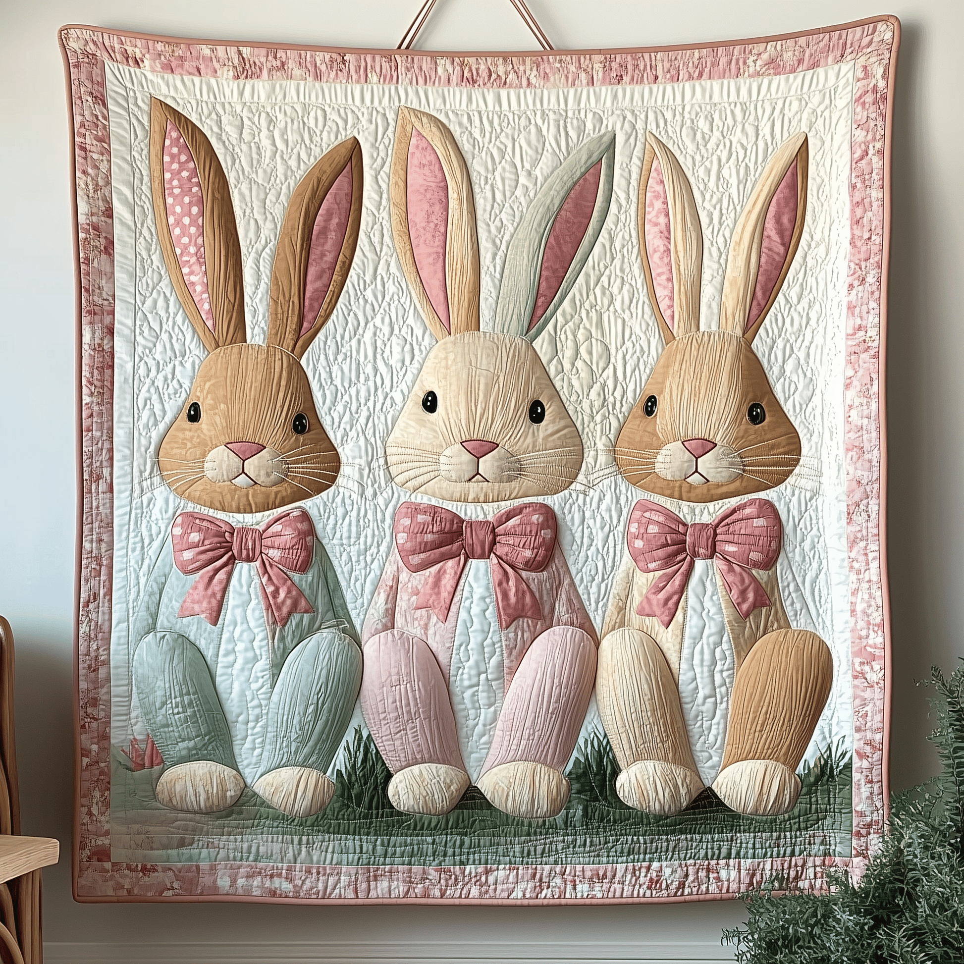 Joyful Rabbit Quilted Blanket GFTOHD1037
