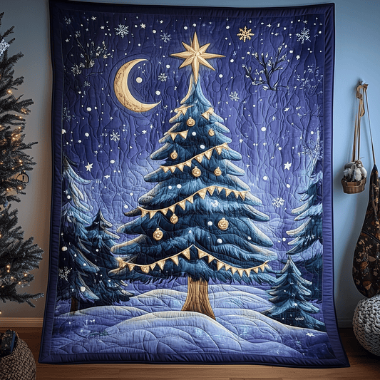 Elegant Christmas Tree Quilted Blanket GFTOAB964
