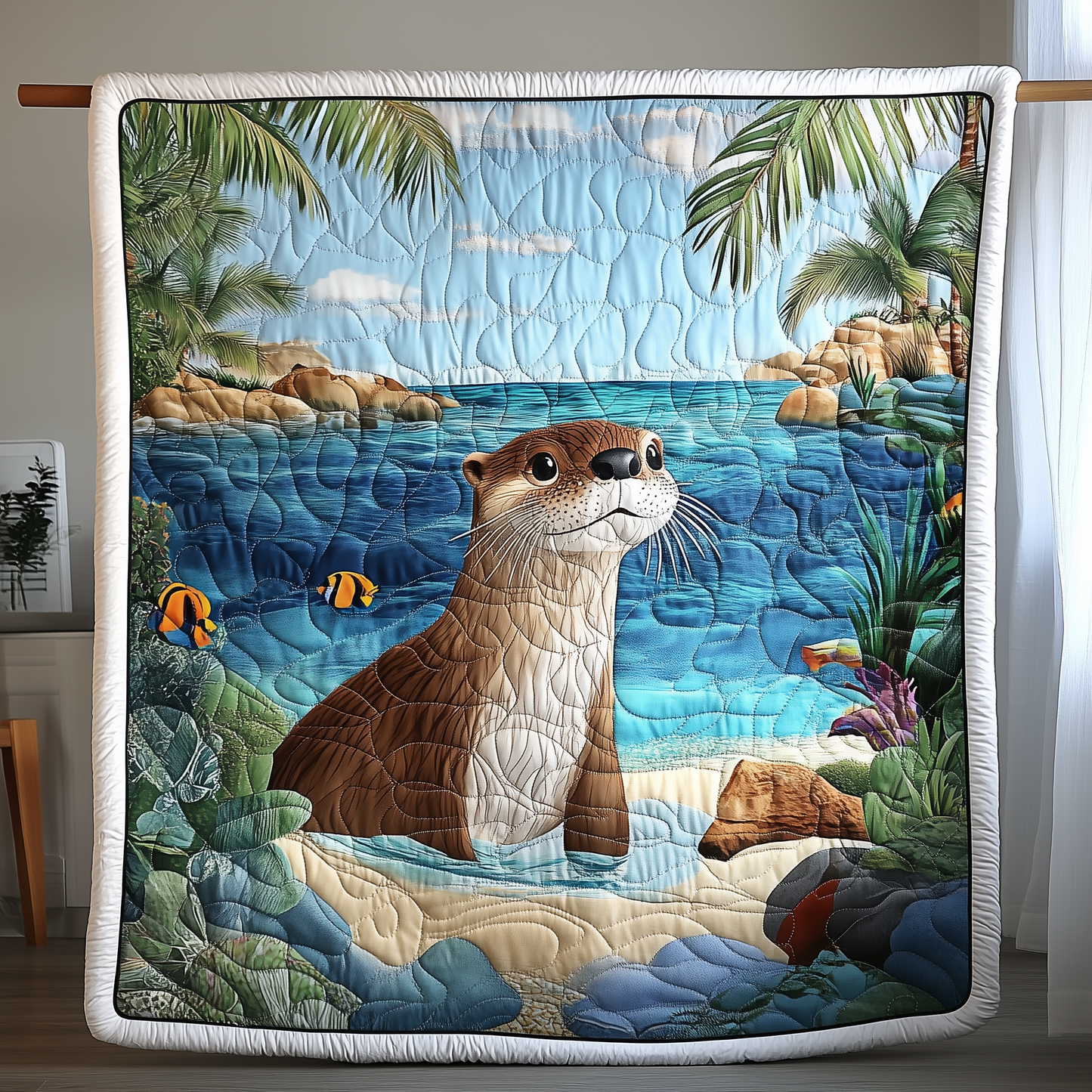 Otter Chillin' Paradise Quilted Blanket GFTOHD280