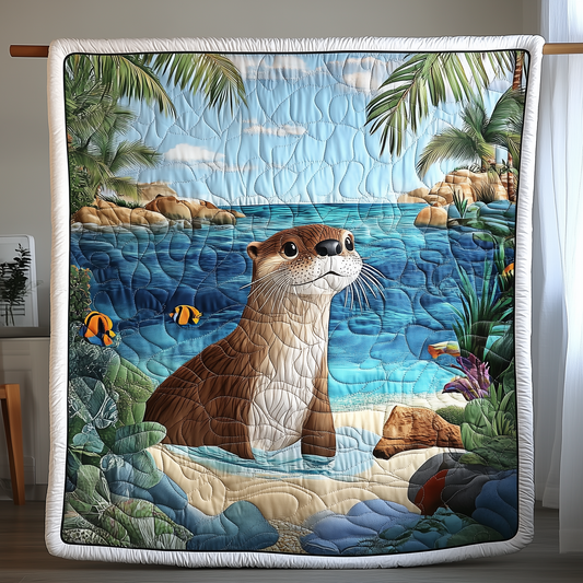 Otter Chillin' Paradise Quilted Blanket GFTOHD280