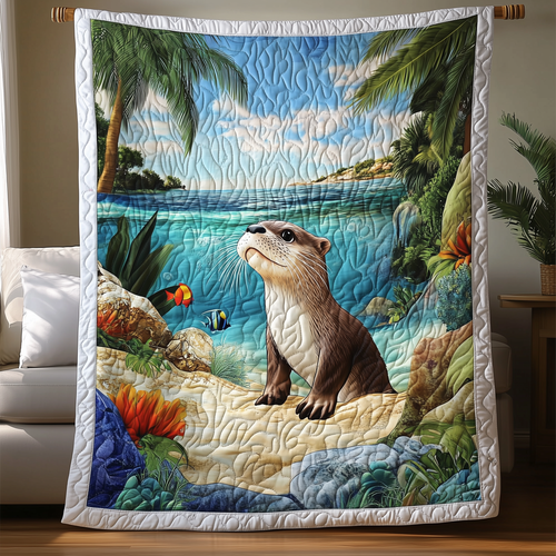 Otter Chillin' Paradise Quilted Blanket GFTOHD278