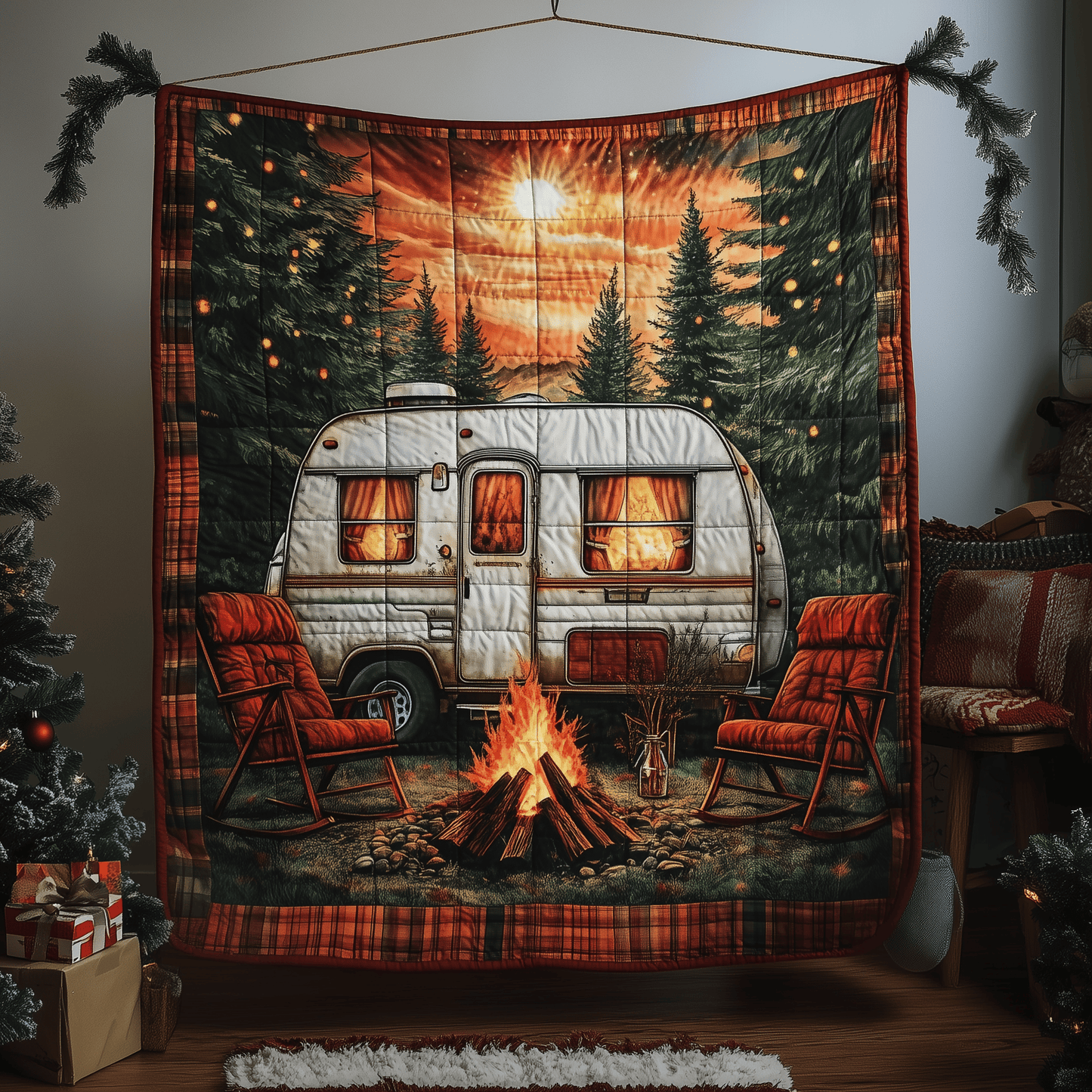 I Love Camping Quilted Blanket GFTOAB1400