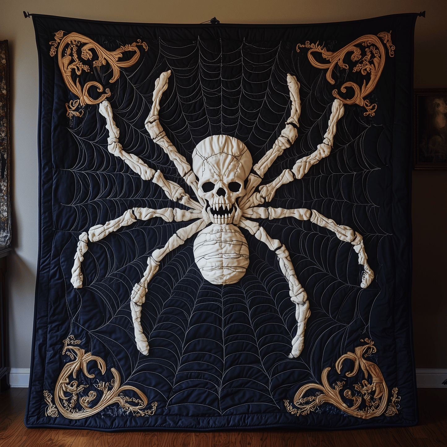 Black Spider Quilted Blanket GFTOAB1343