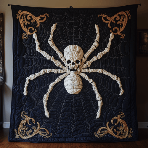 Black Spider Quilted Blanket GFTOAB1343
