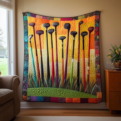 Golf Clubs Quilted Blanket GFTOTL1558