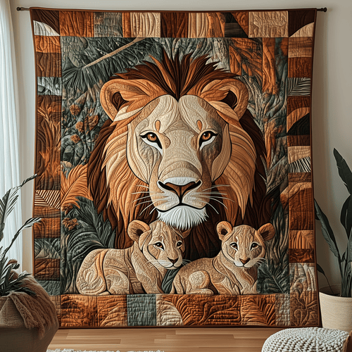 Lion and Mom Bond of Love Quilted Blanket GFTOTL1524