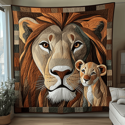 Lion and Mom Bond of Love Quilted Blanket GFTOTL1520