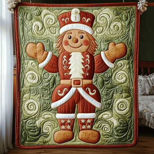 Christmas Nutcracker Gingerbread Man Quilted Blanket GFTOAB629