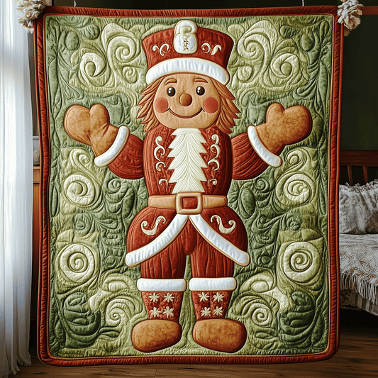 Christmas Nutcracker Gingerbread Man Quilted Blanket GFTOAB629