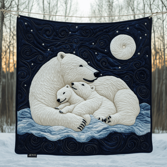 Polar Bear Family Quilted Blanket GFTOAB662