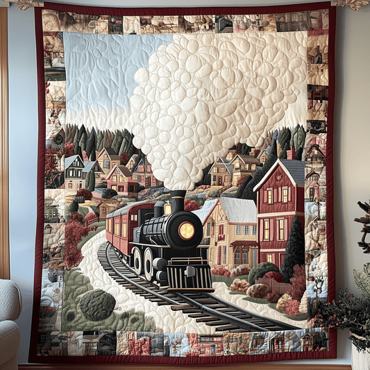 Christmas Train to Wonderland Quilted Blanket GFTOTP1225