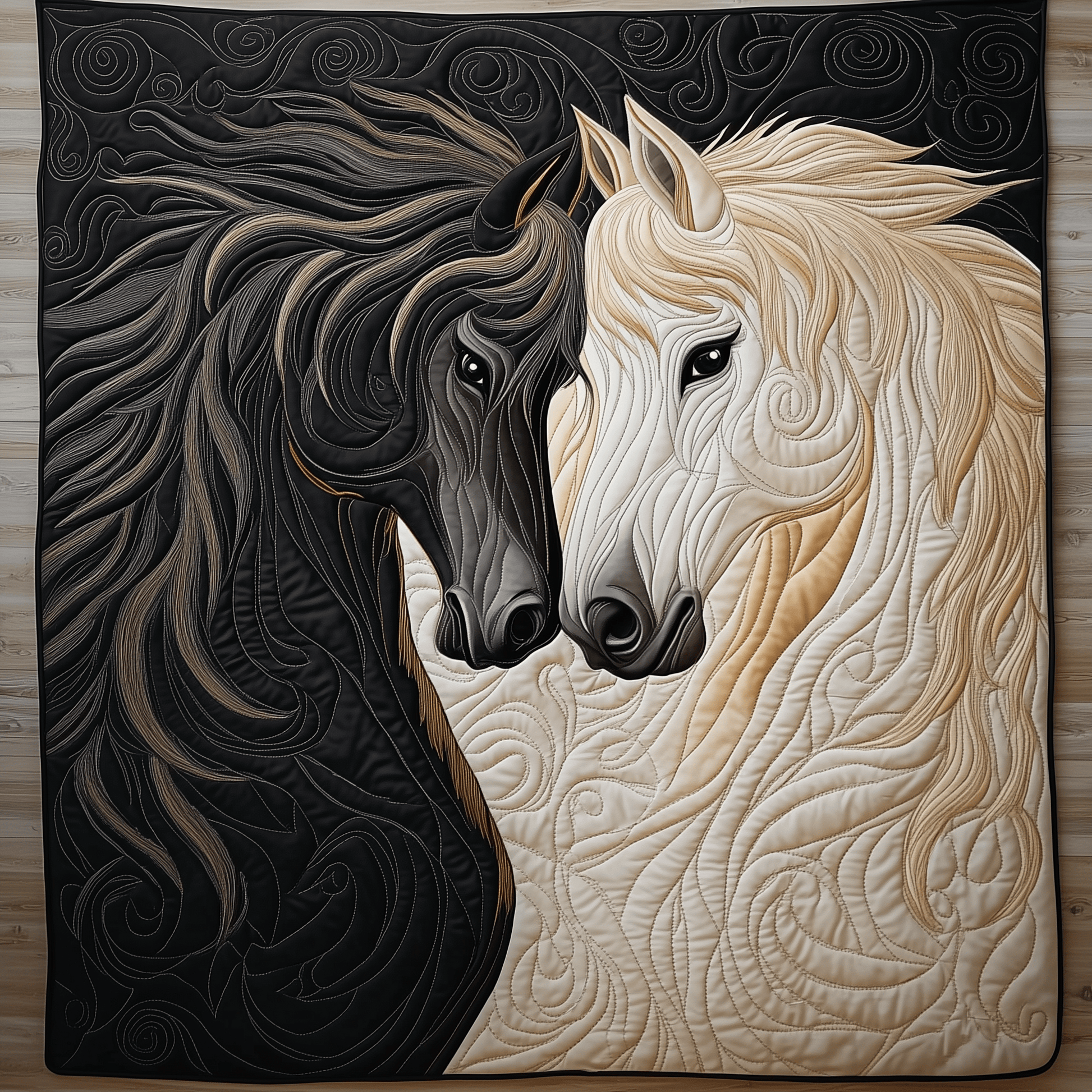 Horse Romance of Love Quilted Blanket GFTOTL1409