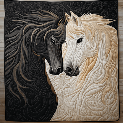 Horse Romance of Love Quilted Blanket GFTOTL1409