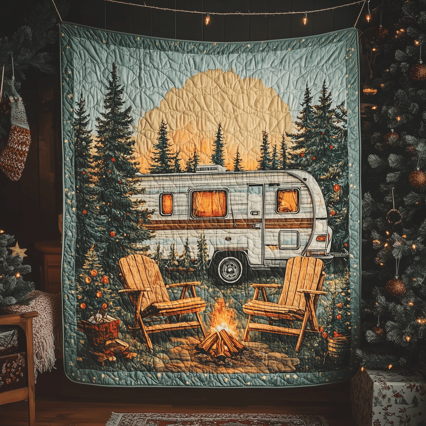 I Love Camping Quilted Blanket GFTOAB1399