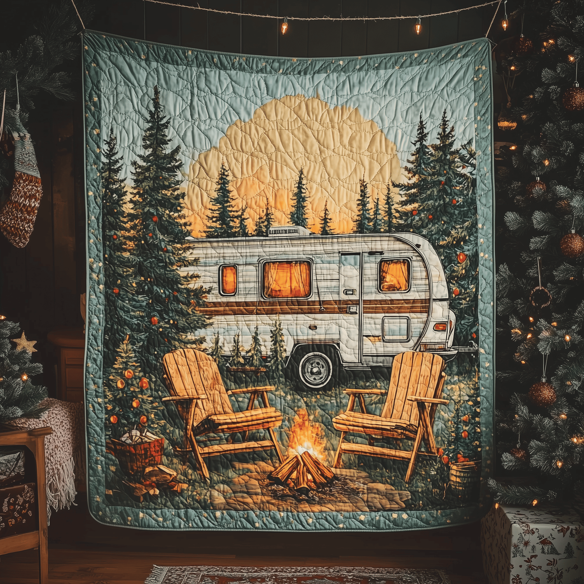 I Love Camping Quilted Blanket GFTOAB1399