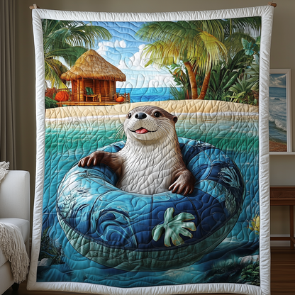 Otter Chillin' Paradise Quilted Blanket GFTOHD276