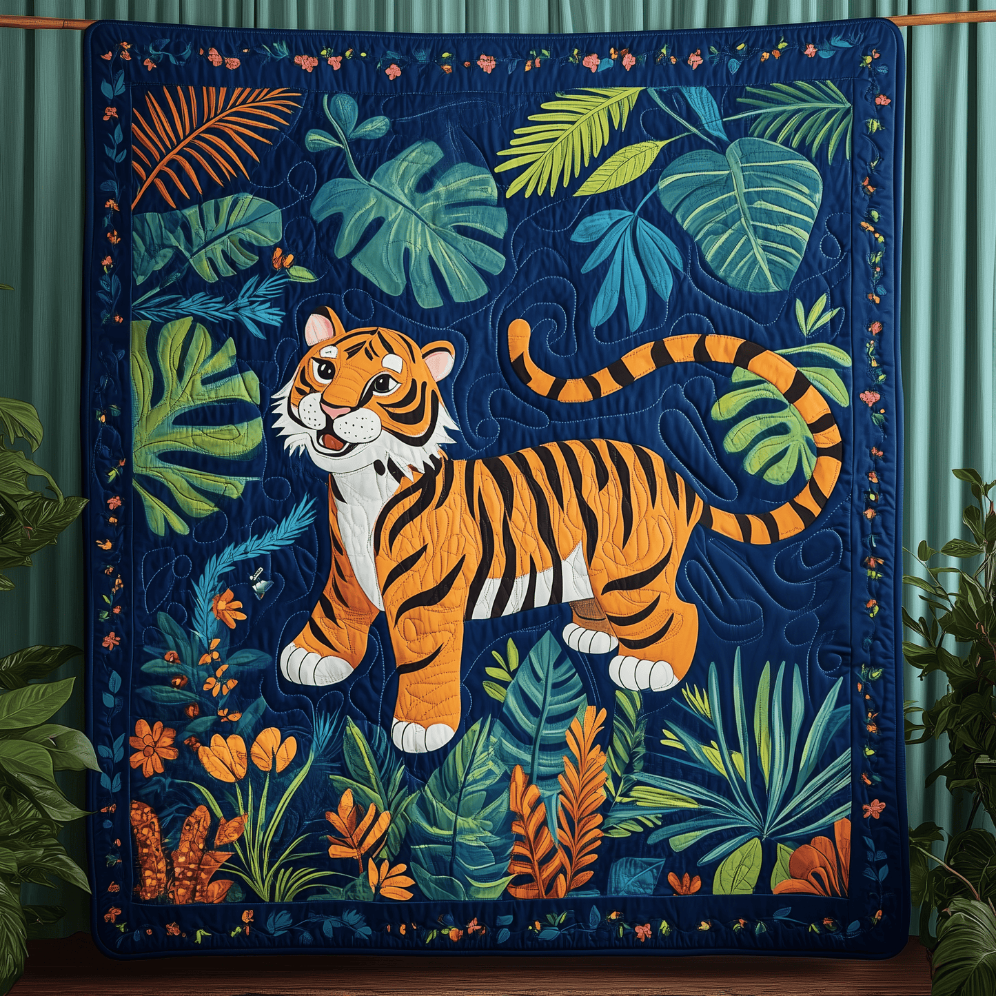 Fun Tiger Quilted Blanket GFTOAB216