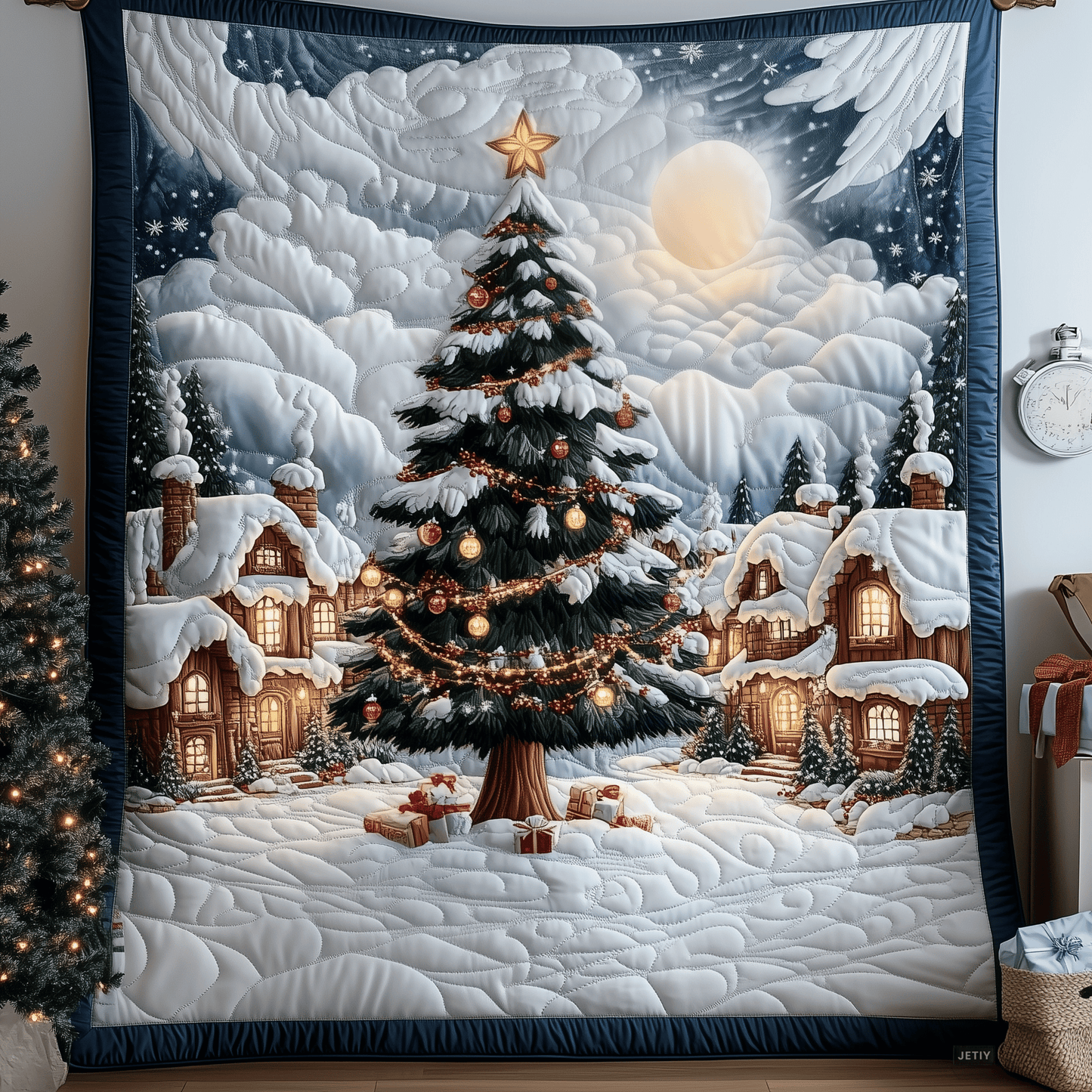 Christmas Village Quilted Blanket GFTOTP749