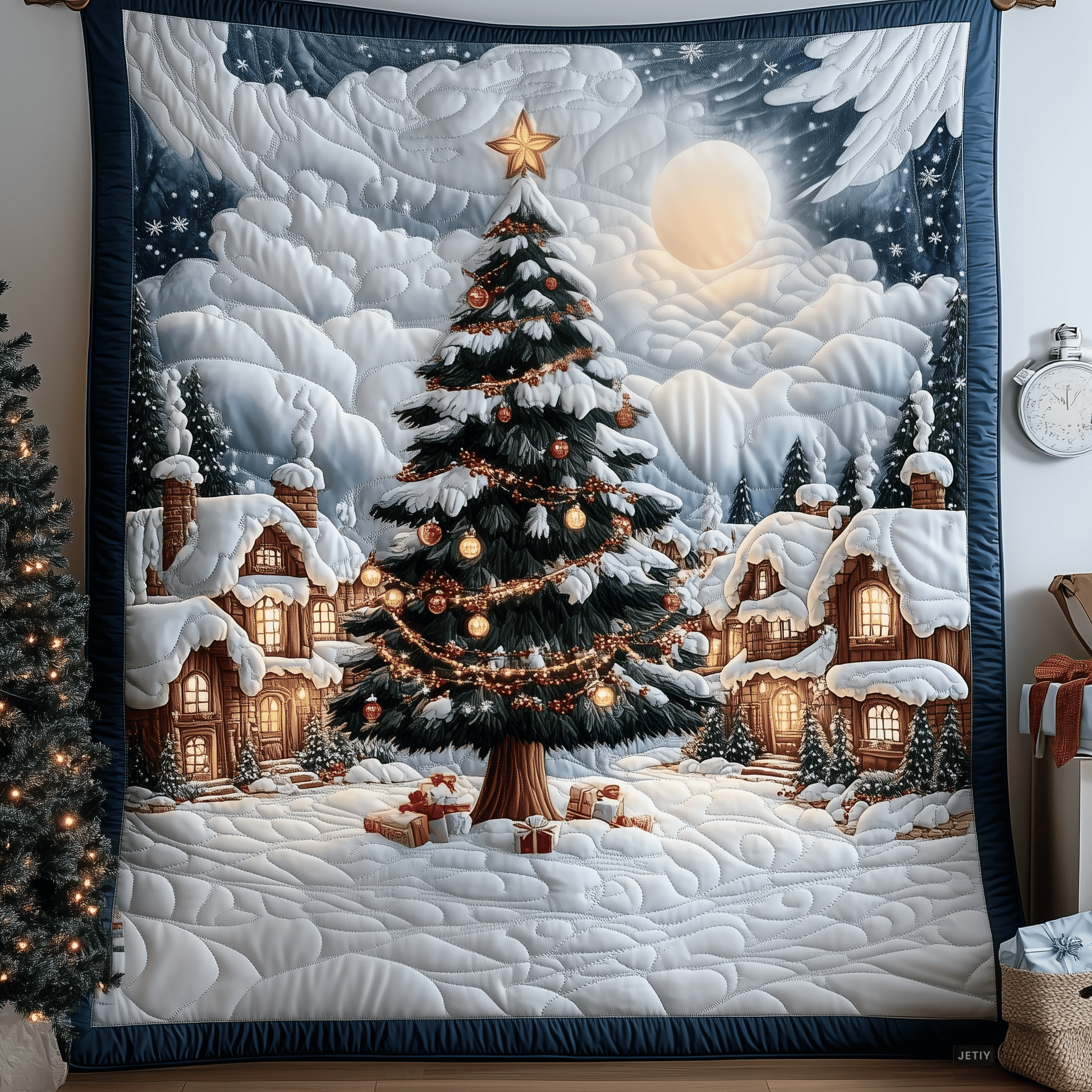 Christmas Village Quilted Blanket GFTOTP749