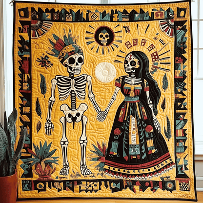 Aztec Skeleton Quilted Blanket GFTOTL1092