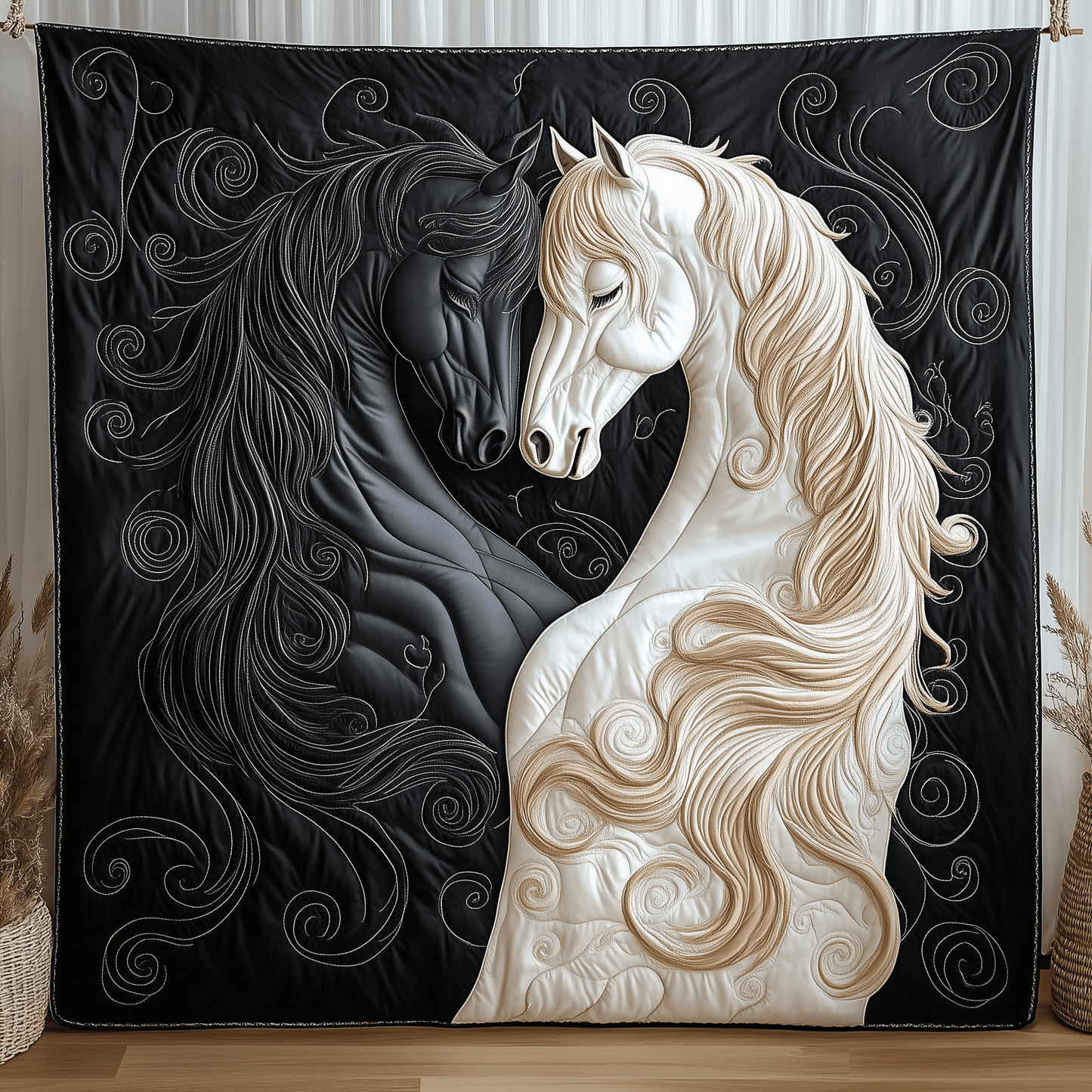 Horse Romance of Love Quilted Blanket GFTOTL1407