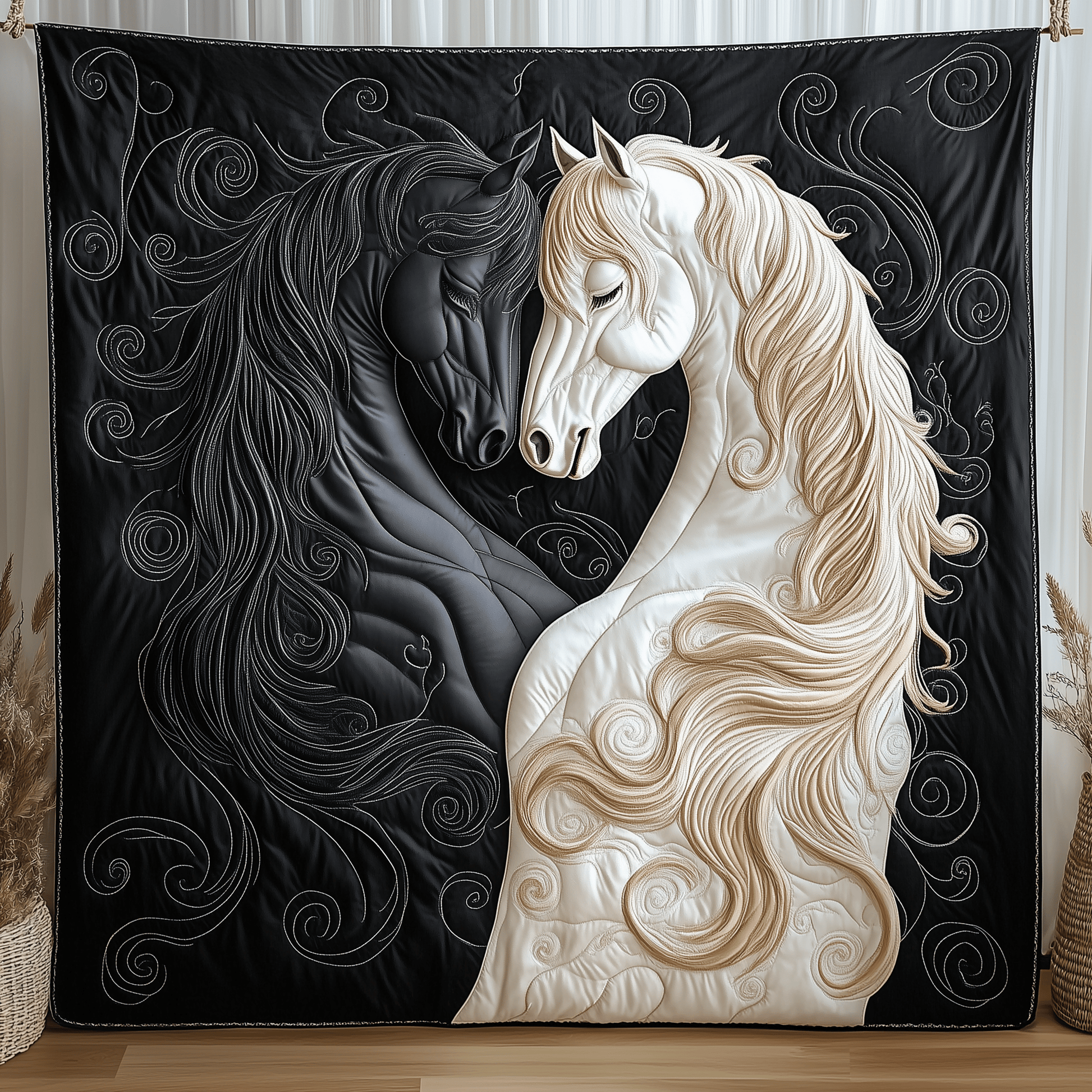 Horse Romance of Love Quilted Blanket GFTOTL1407