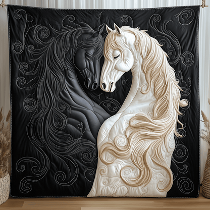 Horse Romance of Love Quilted Blanket GFTOTL1407