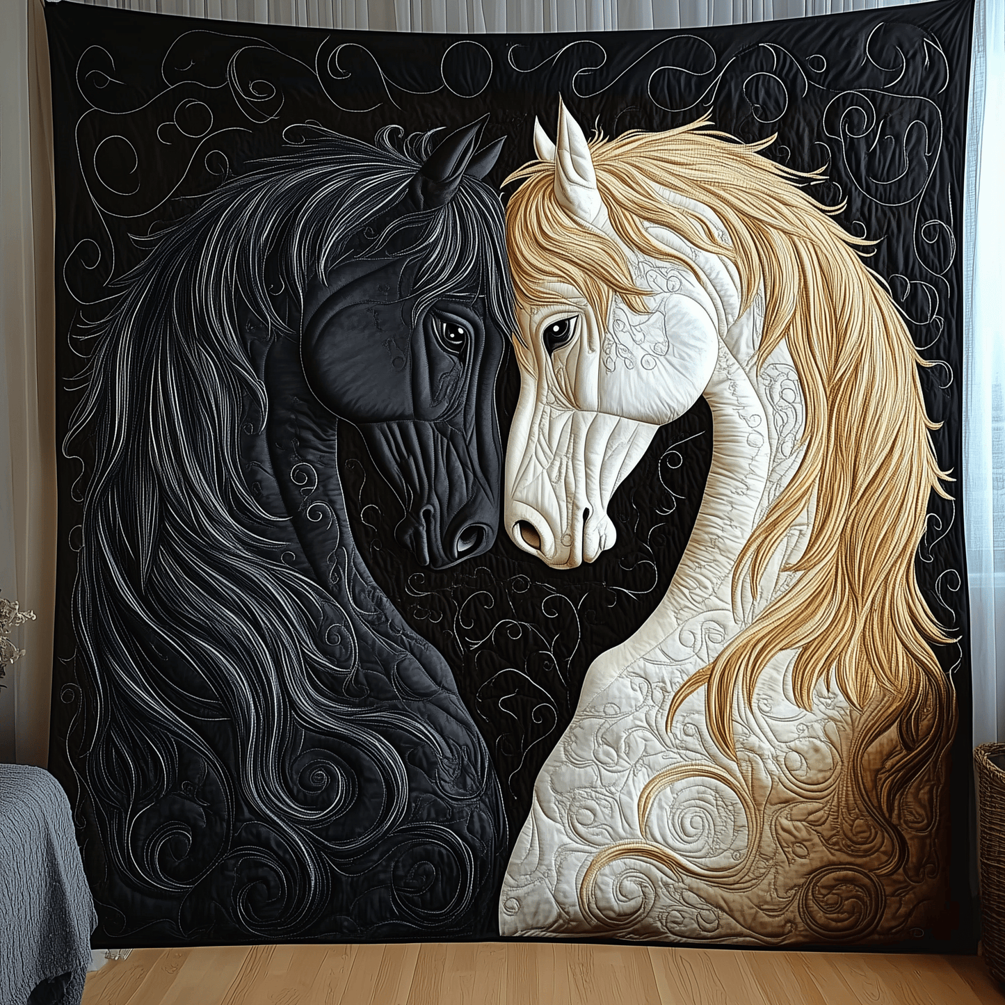 Horse Romance of Love Quilted Blanket GFTOTL1404