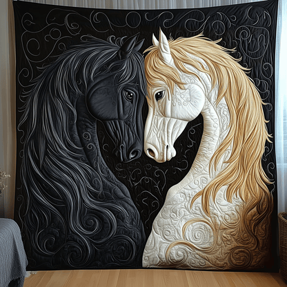 Horse Romance of Love Quilted Blanket GFTOTL1404