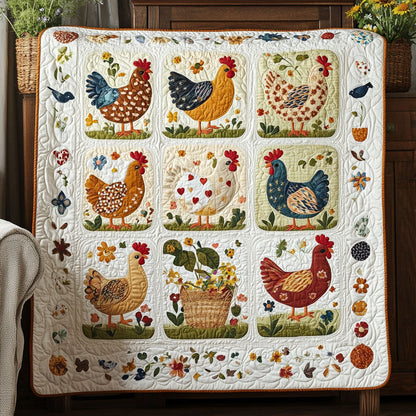 Chicken Flower WT1610010CL Quilt