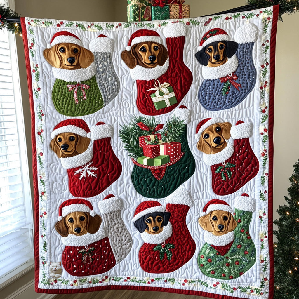 Dachshund Gift WU1610004CL Quilt