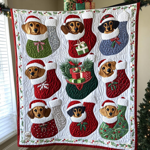Dachshund Gift WU1610004CL Quilt