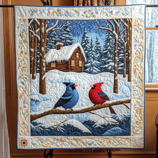 Cold Day Cardinal WJ0911007CL Quilt