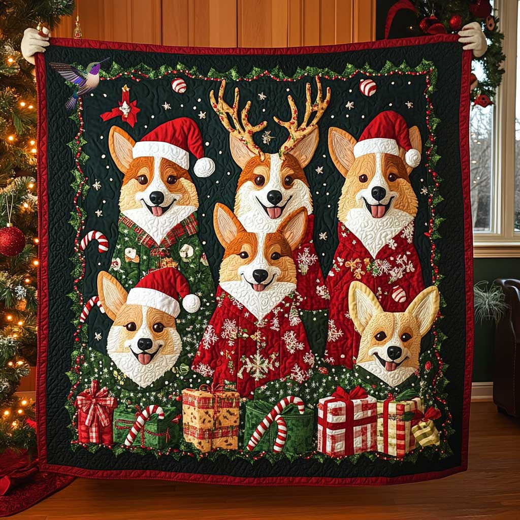 Corgi Christmas Magic WN3110058CL Quilt
