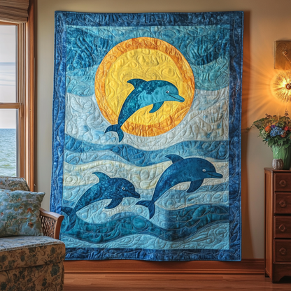 Dancing Dolphins XR1010002CL Quilt