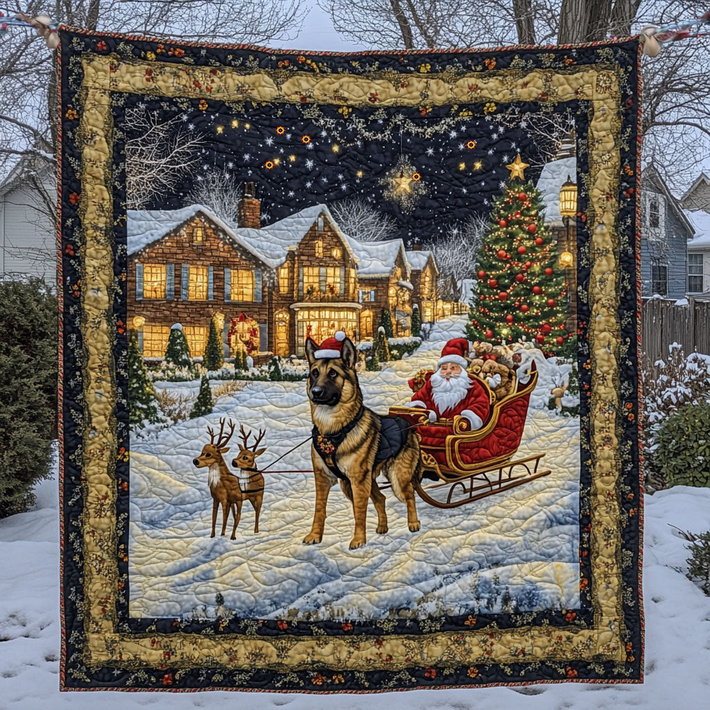 German Shepherd Christmas WT2610025CL Quilt