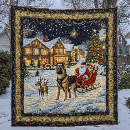 German Shepherd Christmas WT2610025CL Quilt