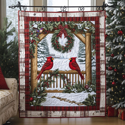 Gorgeous Cardinals  WU1710017CL Quilt