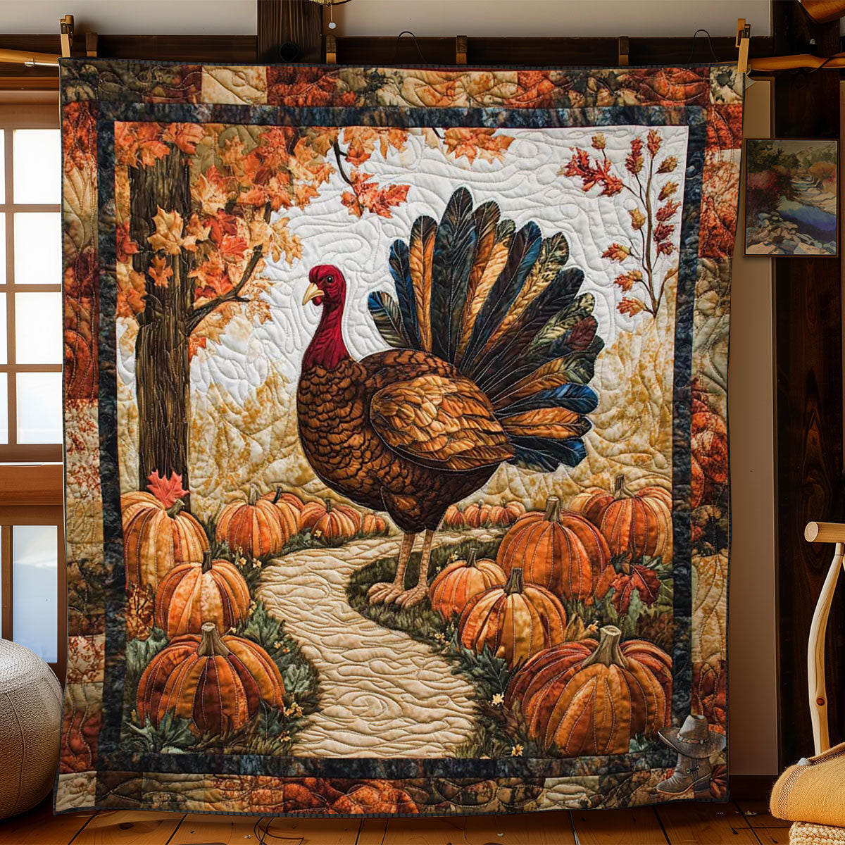 Gobble Gobble Turkey WN1511058CL Quilt
