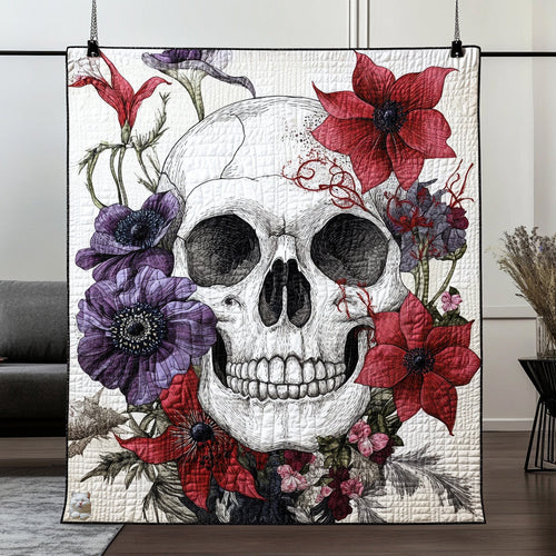 Flower Skull WU2110001CL Quilt