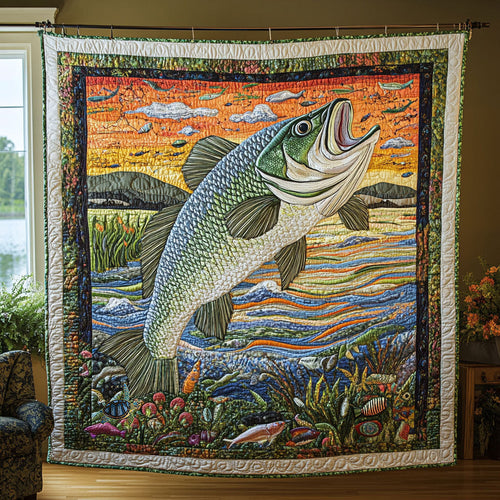 I Love Fishing WU2310048CL Quilt