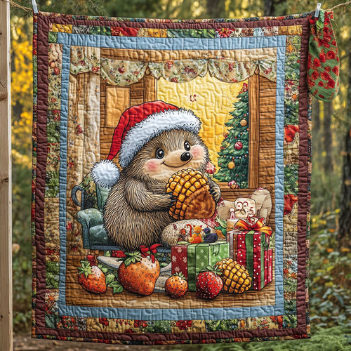 Hedgehog Christmas WT2610014CL Quilt